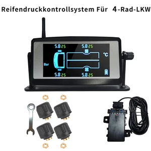LKW Reifendruck kontrollsysteme LKW 4 reifen solar system LCD wireless 4sensor - Picture 1 of 5
