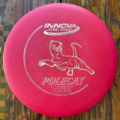 Крышка паттера для диск-гольфа Innova DX Polecat Penned PC Older Run красная 148 г - Изображение 1 из 3