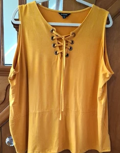Simply Be - Ladies Moleskin/Suede Feel Top - Mustard - Size 22 - VGC -Never Worn - Picture 1 of 14