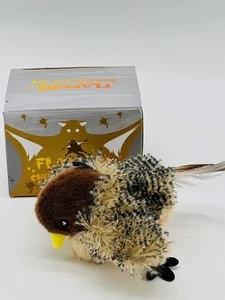Rechargeable Flapping Chirping Sparrow Bird Cat Interactive Play Toy w/ Remote - Picture 1 of 3