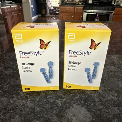 Lancetas Freestyle 200 calibre 28 2 cajas de 100 exp. 6/29 Foto 1 de 4