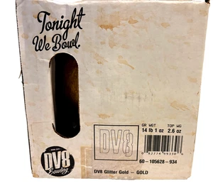 DV8 GLITTER ORO 14 LIBBRE 1 OZ. PALLA DA BOWLING "NUOVA" - Foto 1 di 9