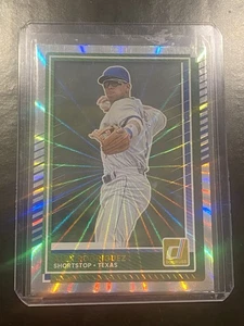Alex Rodriguez 2025 Donruss Laser Parallel Karte #87! Texas Rangers! - Bild 1 von 2