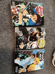 💥 Demon Slayer Manga Lot Set (Vol.1-3) Volume 1 2 3 Koyoharu Gotouge English - Picture 1 of 2