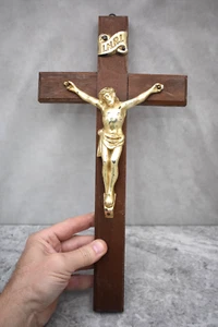 Old Convent Crucifix, Wall Cross, 15 1/4" x 7 5/8" (CU371) chalice co. - Picture 1 of 7