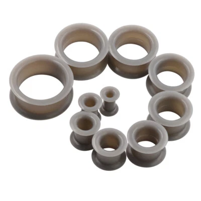 1 par de medidores de oído de silicona gruesos tapones túneles de carne suave estiradores de oreja 2g-1" Foto 1 de 4