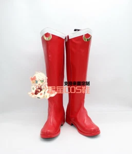 Sailor Moon Sailormoon Serena Girls Red Long Cosplay Shoes Boots X002 - Picture 1 of 2