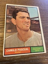 1961 Topps Camilio Pascual #235 Minnesota Twins Vintage Baseball Card (fair)(m)