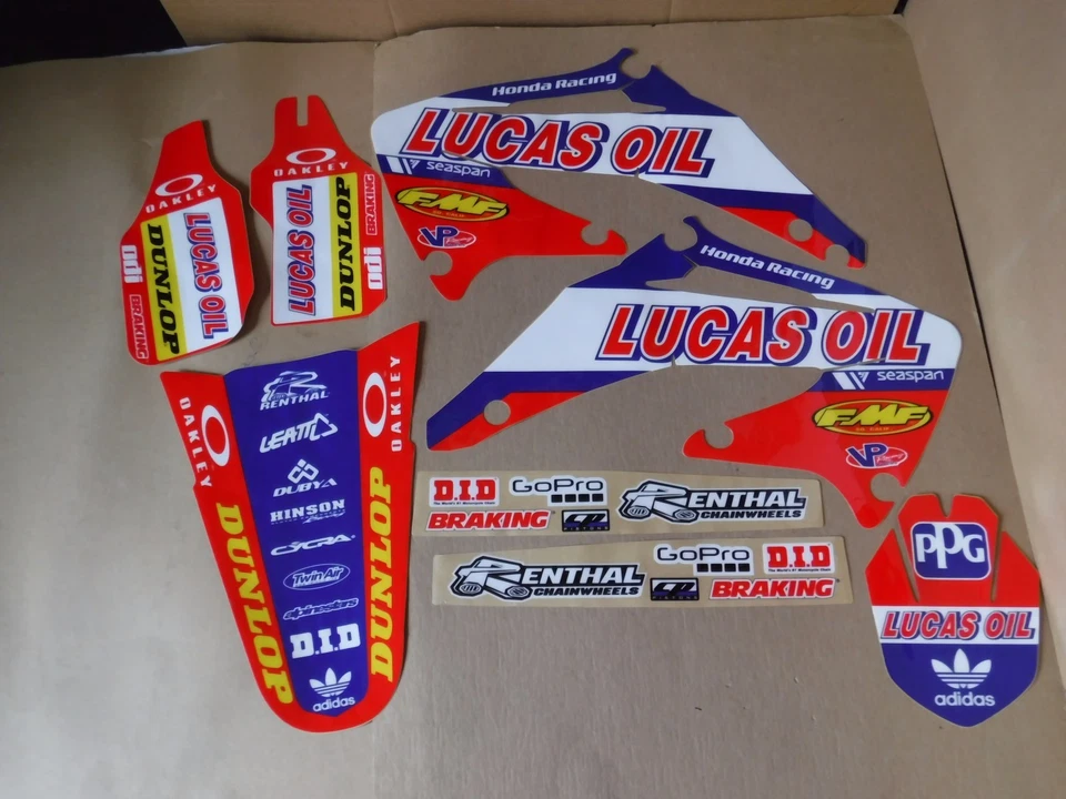 EQUIPO HONDA CARRERAS GRÁFICOS HONDA CRF450R CRF450 2002 2003 2004 SERIE PTS Foto 1 de 1