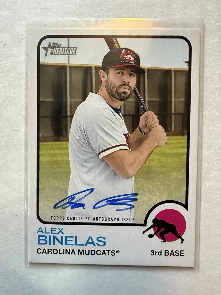 Alex Binelas 2022 Topps Heritage Minor League Real One Auto #ROA-AB - Image 1 of 1