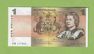 #D6.   KNIGHT / WHEELER AUSTRALIA  $1 PAPER BANKNOTE  #CGK 117843 - Picture 1 of 2