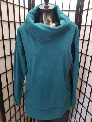 Andrew Marc New York Performance Cowl Neck Top Shirt Turquoise Teal Size Large - Изображение 1 из 4
