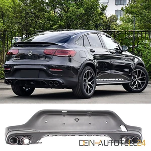 Heckdiffusor Endrohr für Mercedes GLC C253  SCHWARZ 43 Optik Nightpaket - Picture 1 of 6