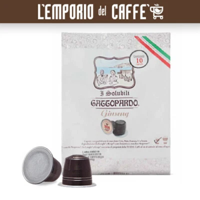 80 Capsule Gattopardo GINSENG Solubile Compatibili Sistema Nespresso