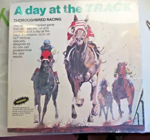 Vintage A Day at the Track Vollblut Pferderennen Vinyl LP Brettspiel '84 Neu - Bild 1 von 4