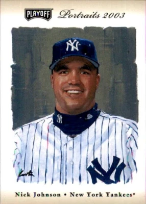 Nick Johnson 2003 Playoff Portraits Beige #114 /250 Yankees Numbered Parallel - Image 1 of 2