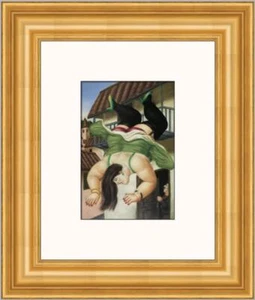 Fernando Botero Woman Falling From A Balcony Custom Framed Print  - Picture 1 of 2