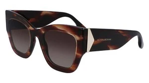 NEW Victoria Beckham VB652S Sunglasses 227 Dark Brown Horn 100% AUTHENTIC - Picture 1 of 1