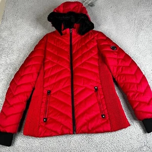 Nautica Jacke Damen großer Reißverschluss wasserabweisend Kunstfell abnehmbare Kapuze Daumenloch - Bild 1 von 19