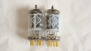 PAIR OF NOS TELEFUNKEN 6211 ECC802S CONSTRUCTION GOLD PIN TESTED ON AMPLITREX - Picture 1 of 13