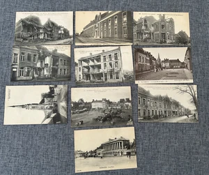 ERSTER WELTKRIEG VERSCHIEDENE RUINEN VON HAZEBROUCK FRANKREICH POSTKARTE RESTPOSTEN X 10 - Bild 1 von 2