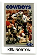 1992 DIAMOND NFL SUPERSTARS STICKERS KEN NORTON JR. DALLAS COWBOYS #101