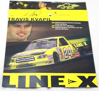 Autographed Travis Kvapil NASCAR Signed Driver Info Card Line X Bang! Racing 04 - Image 1 of 4