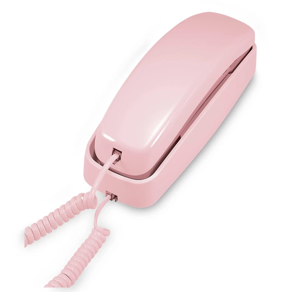 Pink Corded Trimline Princess Phone Easy Wall Mount Speed Dial Last Number Re... - Image 1 of 4
