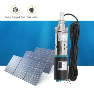 200W DC12V Submersible Pump Deep Well Water Pump Stainless Steel 1500L/h Black - Picture 1 of 14