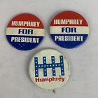 Vintage Political Campaign Button Pins “Humphrey For President” - 2” Pins