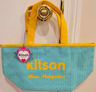 Kitson Los Angeles - Nuevo con etiquetas - Bolso/cartera de lentejuelas verde azulado/amarillo  Foto 1 de 3