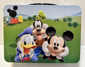Disney Tin lunch Box Donald Duck Pluto Mickey & Goofy Playground and Pals NEW - Picture 1 of 5