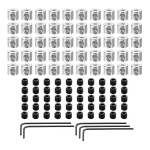 50pcs Pin Backs Locking Pin Keepers with 5pcs Wrench (6mmx5mm, Silver Tone) - Picture 1 of 4