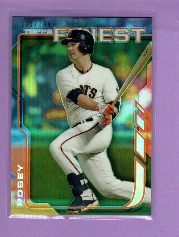 2014 Topps Finest  Refractor BUSTER POSEY no.12 Gaints  #111/199 - Image 1 of 1
