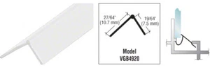 CRL VGB4920W-XCP20 White Snap-In Vinyl Glazing Bead - pack of 20 - Picture 1 of 8