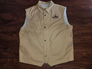 SCHAEFER OUTFITTERS MEN'S SHERPA LINED CANVAS VEST BEIGE SIZE XLARGE USED - Picture 1 of 10