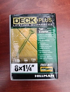 Deck Plus 48410 Tan Star Drive Flat Head Exterior Deck Screw #8 x 1-1/4 L in. - Picture 1 of 4