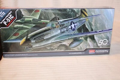 1/72 Scale Academy, P-51C Fighter Airplane Model Kit #12441 BN Sealed Box - Image 1 of 3