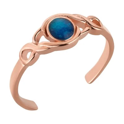 Zehenring Zehring Türkis Stein 925 Silber rosegold Zehenschmuck - Bild 1 von 2