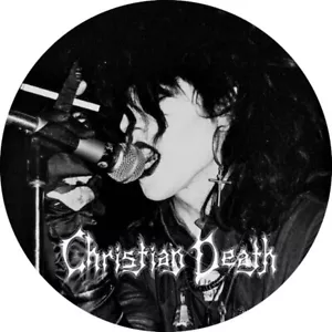 Chapa/Badge Christian Death . pin button goth deathrock rozz williams rikk agnew - Imagen 1 de 2