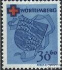 Franz. Zone-Wurtemberg 42A avec charnière 1949 Croix-Rouge