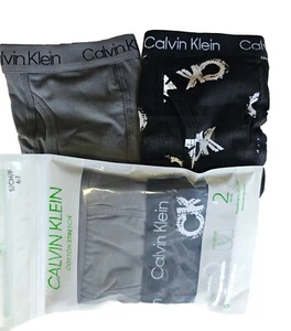 Calvin Klein boys boxer brief Small (6/7) Black, Slate Gray CK Pack Of 2 NEW - Picture 1 of 5