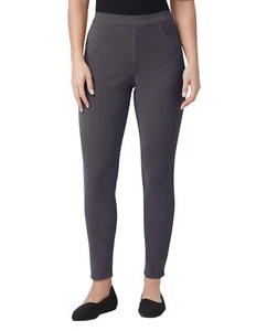 HUE Women's Soft Twill Jean Style Leggings Charcoal Small S - Picture 1 of 6