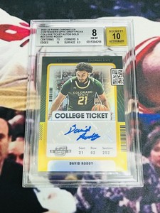 David Roddy 2022 Contenders Optic Draft Picks Rookie RC Auto BGS 8 Gold 7/10