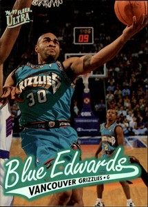 1996-97 Ultra Vancouver Grizzlies Basketball Card #118 Blue Edwards