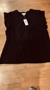 STYLE & CO SCHWARZES HOBO-TOP MIT ÖSEN DAMEN GRÖSSE XL NEU - Bild 1 von 12