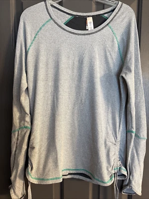 Lucy Tech Blue Striped Running Shirt Top - Women's Size L - Image 1 of 4