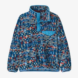 Patagonia Fitz Roy Patchwork Lagom Blue Fleece Pullover Kid’s Size L NWT - Picture 1 of 12