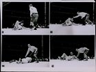 LG842 1955 Original Photo ARCHIE MOORE CARL BOBO OLSON Boxing Fight Polo Grounds