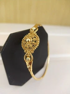 2-4 Indian Jewelry High Gold Plated Bollywood Ethnic Gold 1 Piece Bangle - Picture 1 of 4